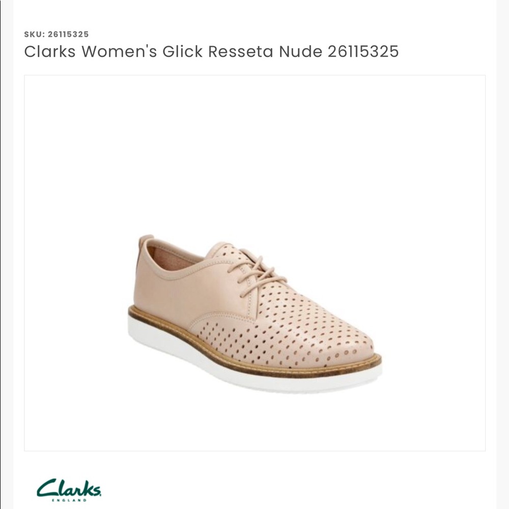 Clarks artisan ressetta nude size 8.5